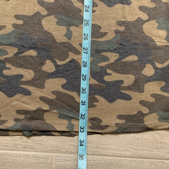 Short Sleeve V-Neck Camouflage Dress - Size S - Picture 9 of 9